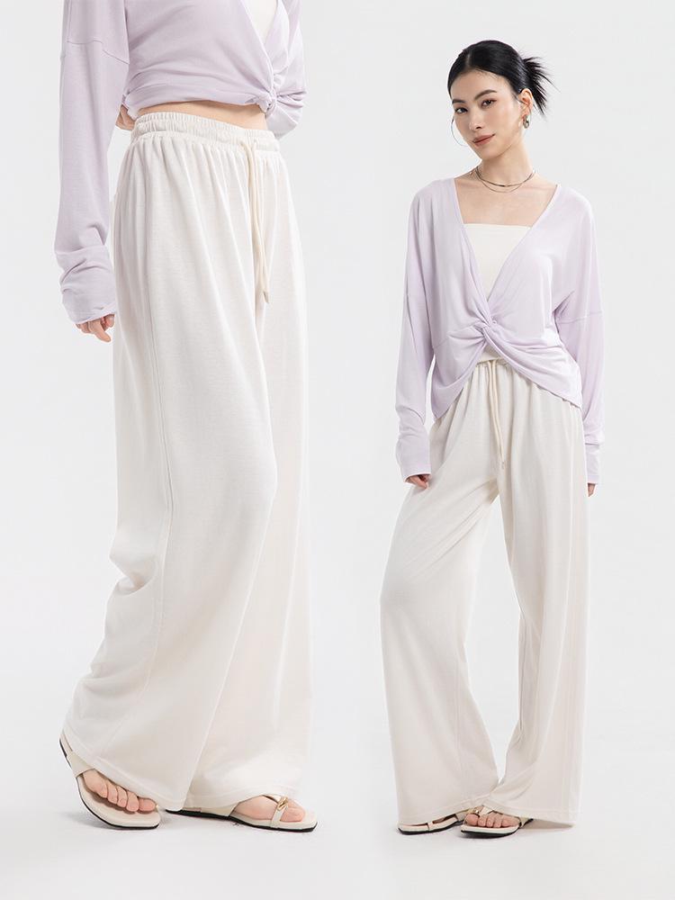 Yulu Women's Linen Straight-Leg Summer Pants - Loose, Breathable, Slimming, Versatile, and Casual Long Pants