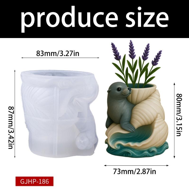 Easy To Use Silicone Mould For Aromatherapys Cups Showcasing Elegant Seashells And Leopard Art