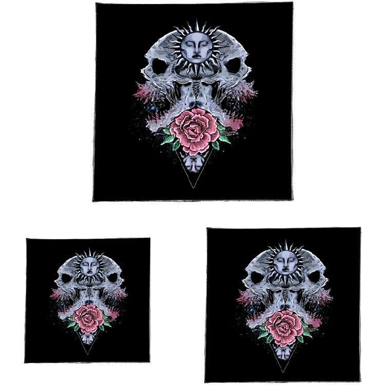 Flower Sun Pattern Astrology Tablecloth Altars Cloth Square Divinations Card Table Cloth Witchcrafts Deck Cloth