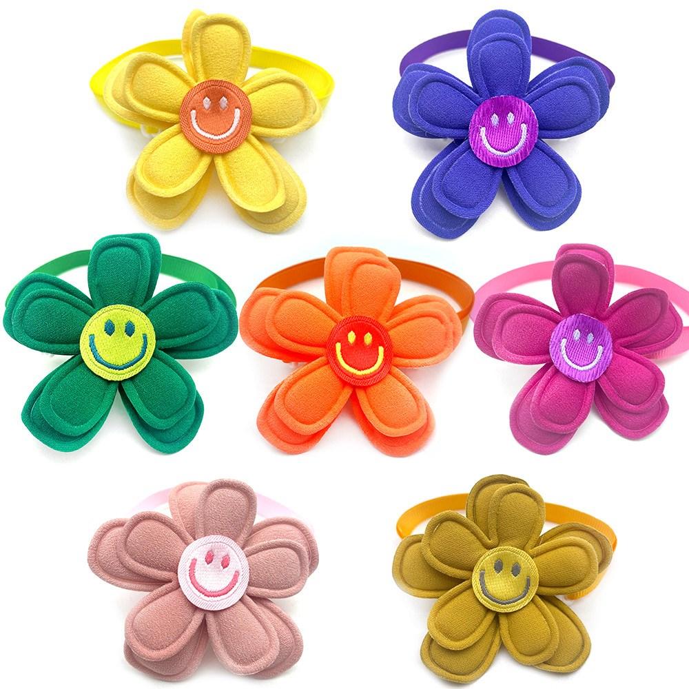 50/100pcs Small Dog Accessories Pet Dog Bowtie Small Dog Bowtie Smile Style for Dog Puppy Dog Bow Tie Neckties Pet Supplies