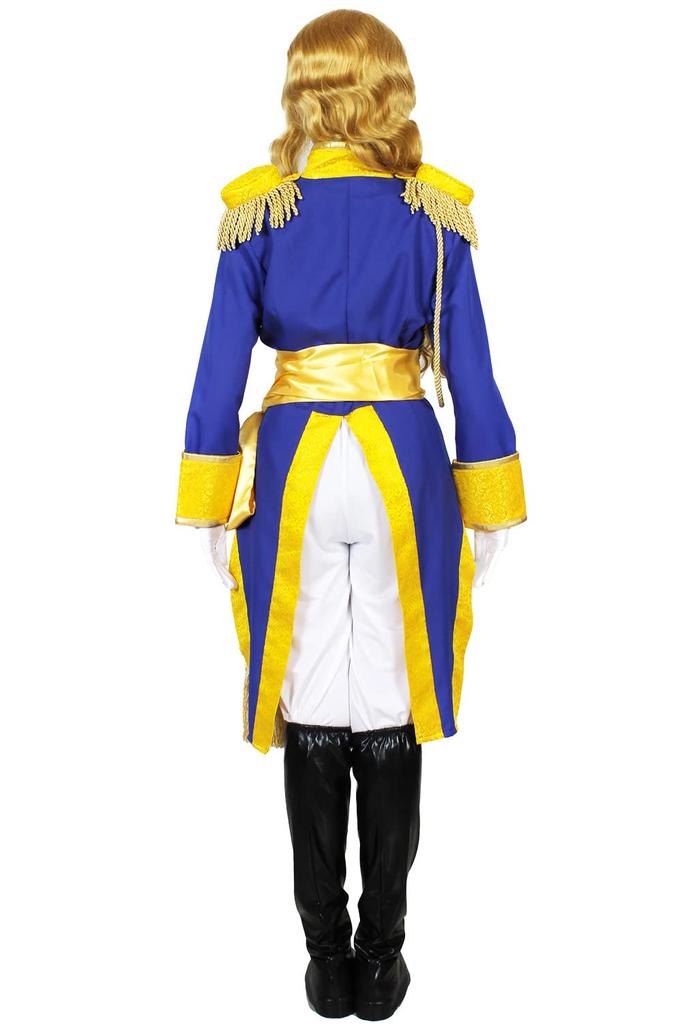 [NOOLOR] The Rose of Versailles Oscar Military Uniform, Captain of the Imperial Guard Cosplay Costume (M, Blue)