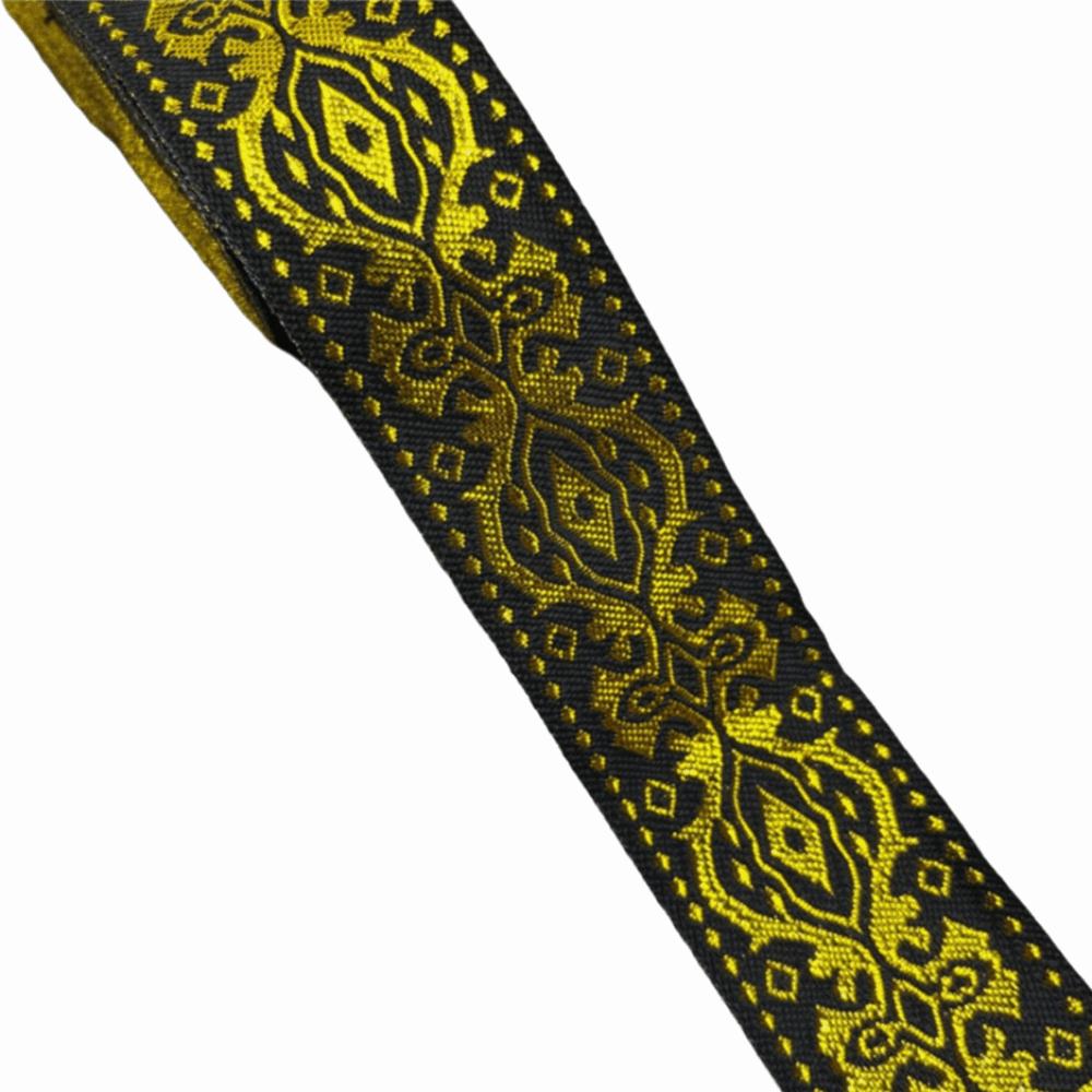 

1.3 Inch Wide Jacquard Woven Fabric Ribbon White Black Gold Flat Gold Gold Glitter Embroidery Ribbon Lace Accessories
