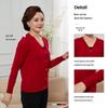 Hengyuanxiang Women's Pure Cashmere V-Neck Cardigan