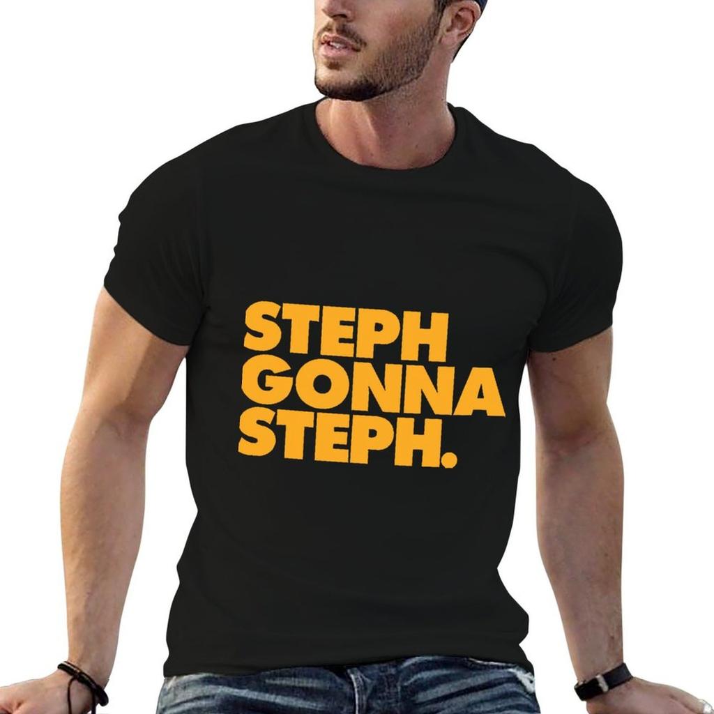 Steph Gonna Steph T-Shirt Art Pattern Printed Casual Top