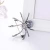 Vintage Pearl Spider Brooch for Women Men Punk Black Metal Zircon Geometric Animal Brooch Halloween Jewelry Accessories