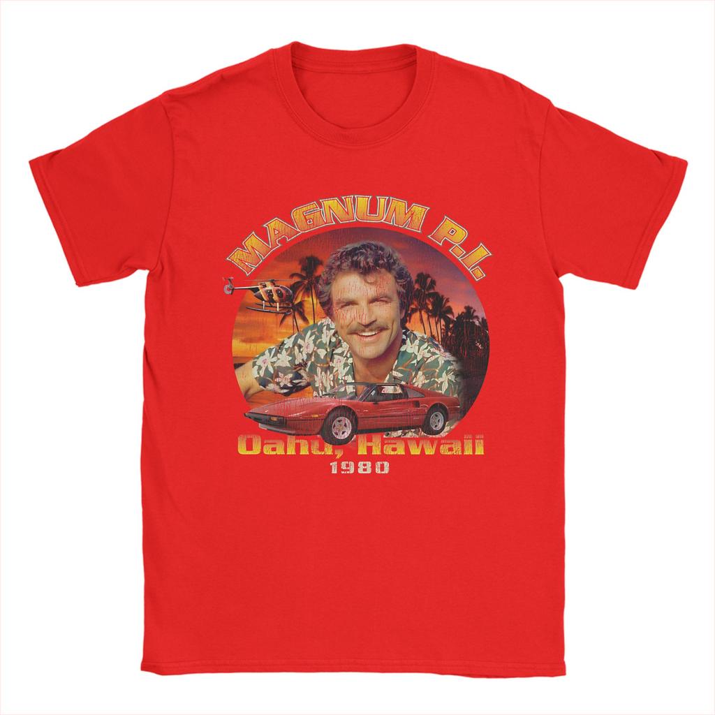 Camisetas Unisex Magnum PI Creativas de Algodón Puro Camisetas de Manga Corta Camiseta con Cuello Redondo Ropa Gráfica