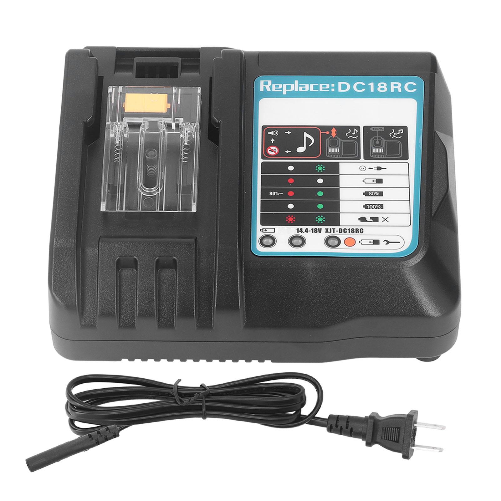 

DC18RC 18 В зарядное устройство для литий-ионного аккумулятора Замена зарядного устройства для 14,4 В 18 В для LXT BL1850 BL18 US Plug