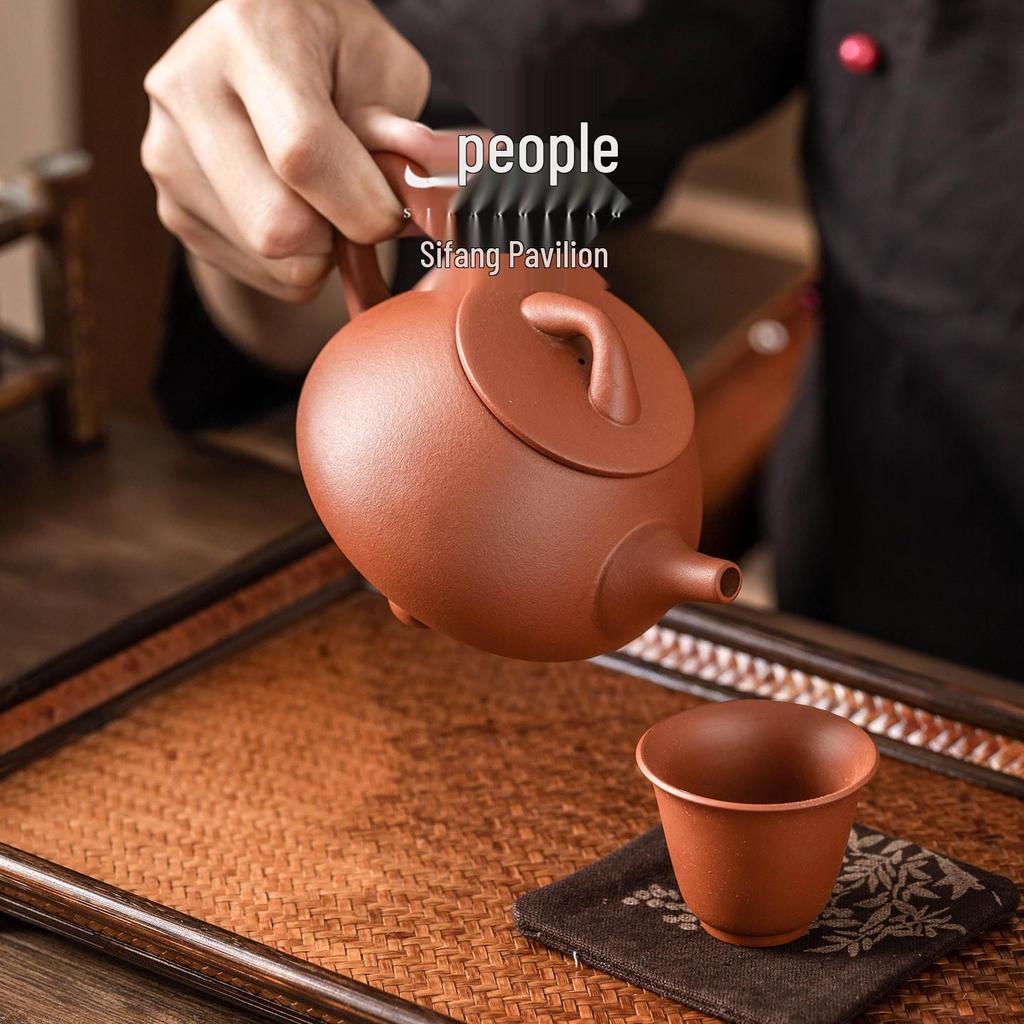 Yixing Zisha Handmade Shi Piao Teapot - Large Capacity Purple-Red Clay, 2026 Edition