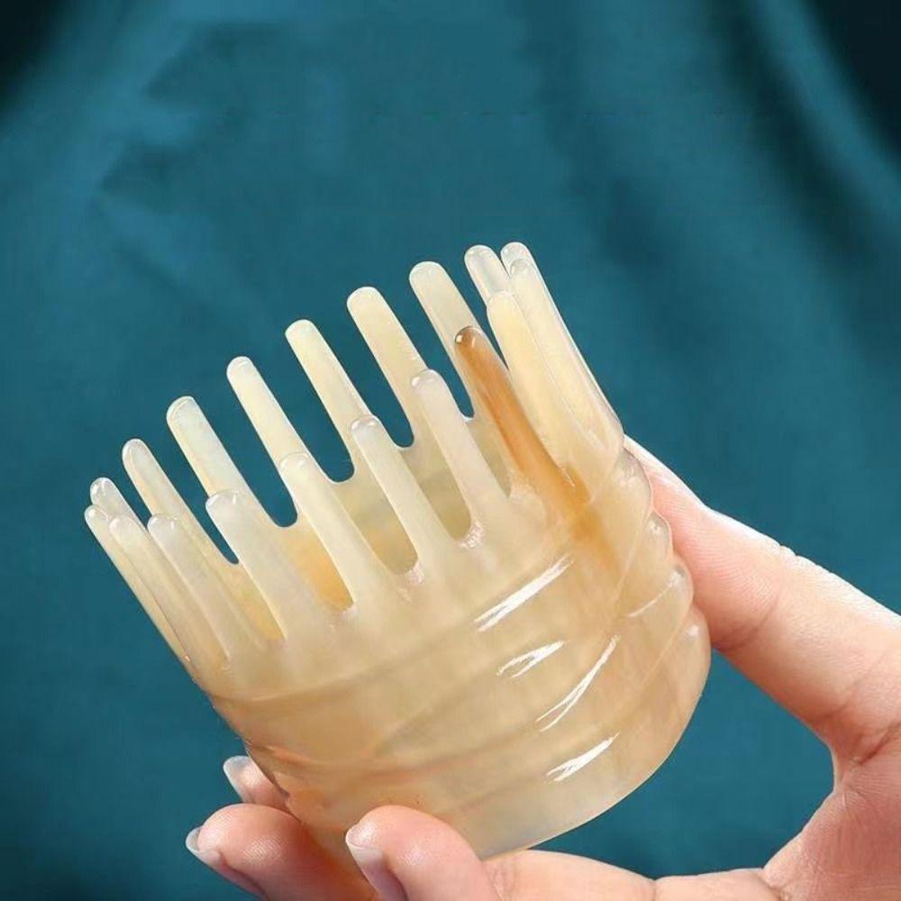 Shampoo Comb Ox Horn Massage Comb Gua Sha Buffalo Horn Meridian Comb  Men
