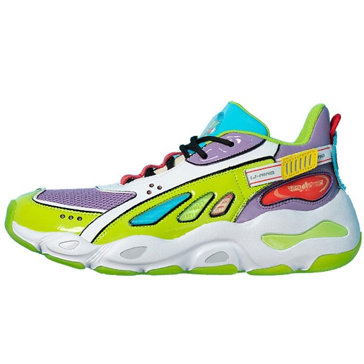 Li-Ning Butterfly x Toys Total Mobilization  Green Purple  Men s AGLP151-1 EU 41