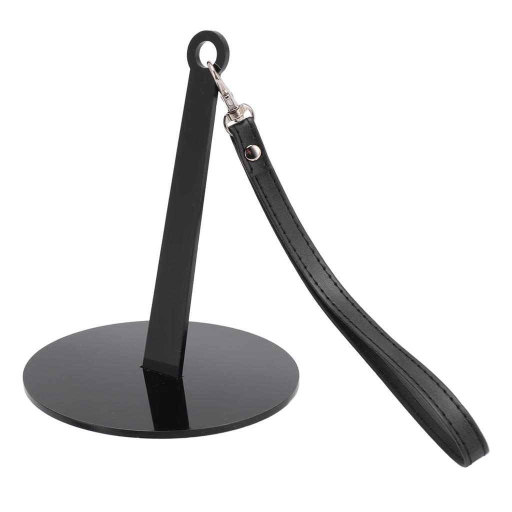 2PCS Wrist Yarn Stand Portable Thread Ball Holder Acrylic Knitting Sewing Yarn Dispenser with PU Leather Strap Black
