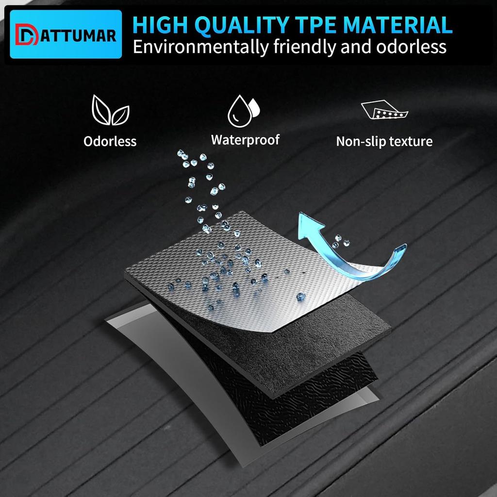 Car Door Side Storage Tray Compatible with -2025 Toyota Rav4 Front & Rear Door Ert TPE Tray Organizer All Weather 4PCS 2024 Rav4 Accessories