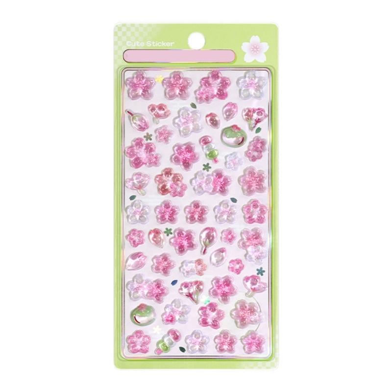 

3D Flower Sticker Wall Decal Water Resistant Scrapbooking Sticker for Journal Album Phone Case Water Bottle Skateboard 1