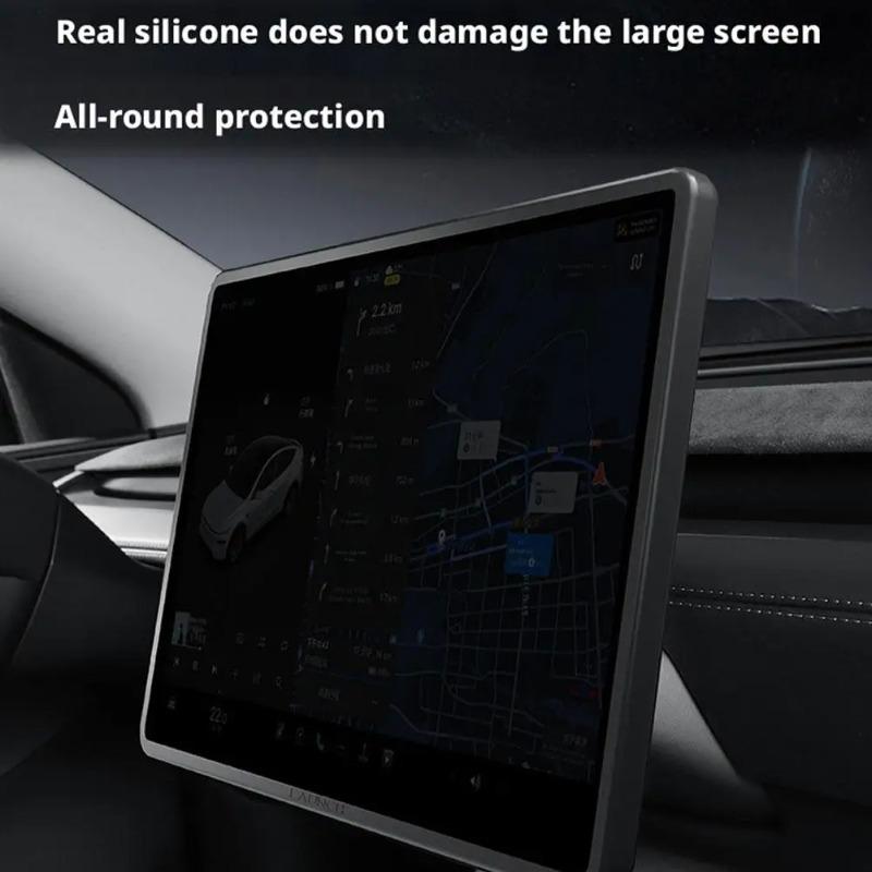 for Tesla Model Y Juniper 2026 16inch Center Console Screen Protection Frame Strip White Screen Edge Protector TSL Model 3 2025