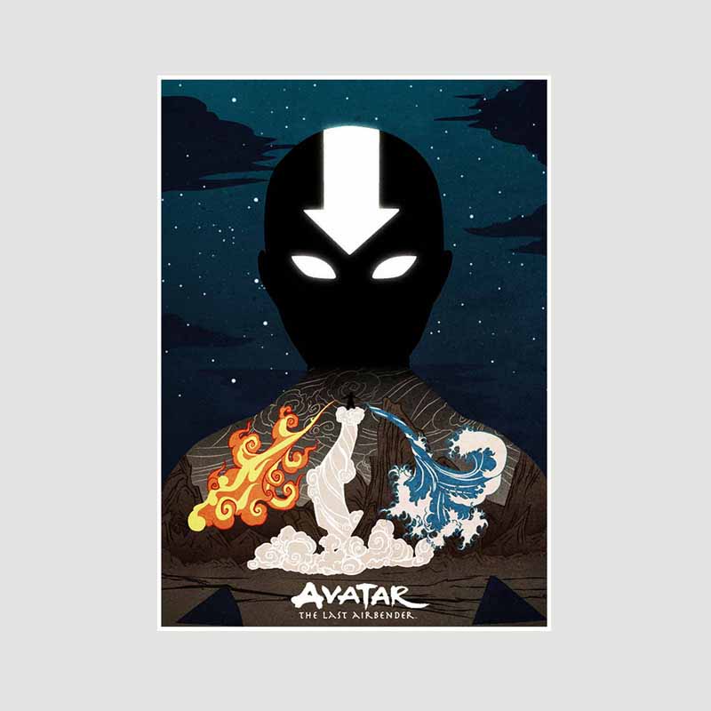 

Классический аниме Аватар Легенда об Аанге Плакат Ретро Белые бумажные постеры Настенная живопись Домашний декор Фреска Украшение гостиной Эстетика 30x21cm