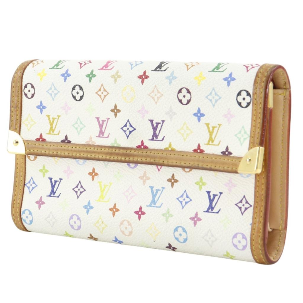 Louis Vuitton Porte Tresor International Purse M92659 Three Fold Bron Monogram Multicolor Women Used