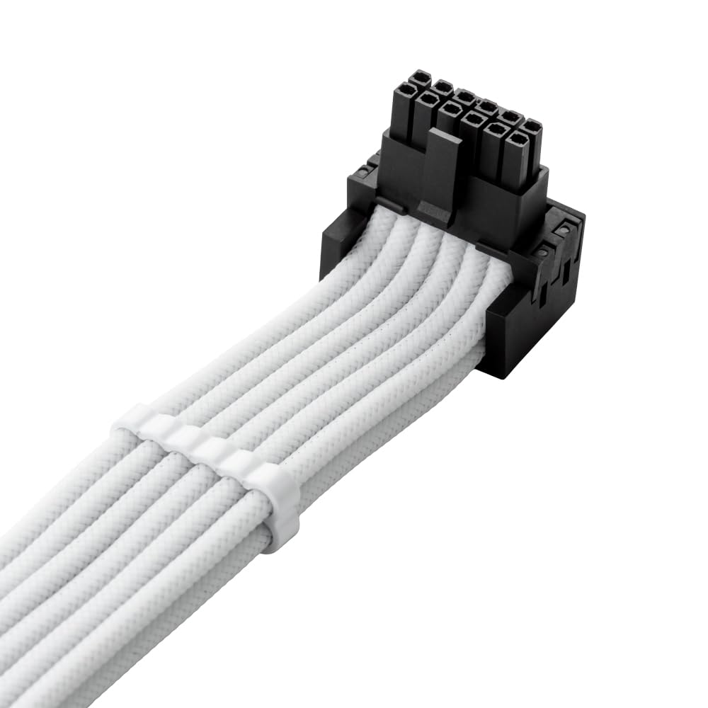CableMod Universal Pro ModMesh Sleeved 12VHPWR 90 StealthSense Direct PCIe Cable 12V-2x6 (Variant B) (White)