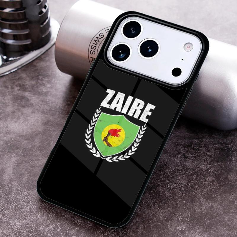 

Zaire Flag Phone Case For iPhone 17,16e,15,14,13,12,11,Mini,Pro,MAX soft Silicone Cover iPhone 13 Pro Max