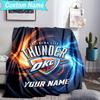 Custom Name Blanket Thunder Basketball Team Blanket Bedding Blanket for Travel, Camping, Living Rooms, Offices, Sofas, Fan Christmas Gift