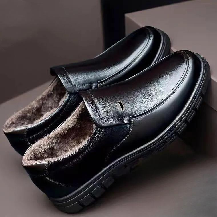 

Мужские черные кожаные туфли, черные классические мужские ботильоны без застежек, повседневная деловая обувь для работы, роскошная обувь высокого качества 44