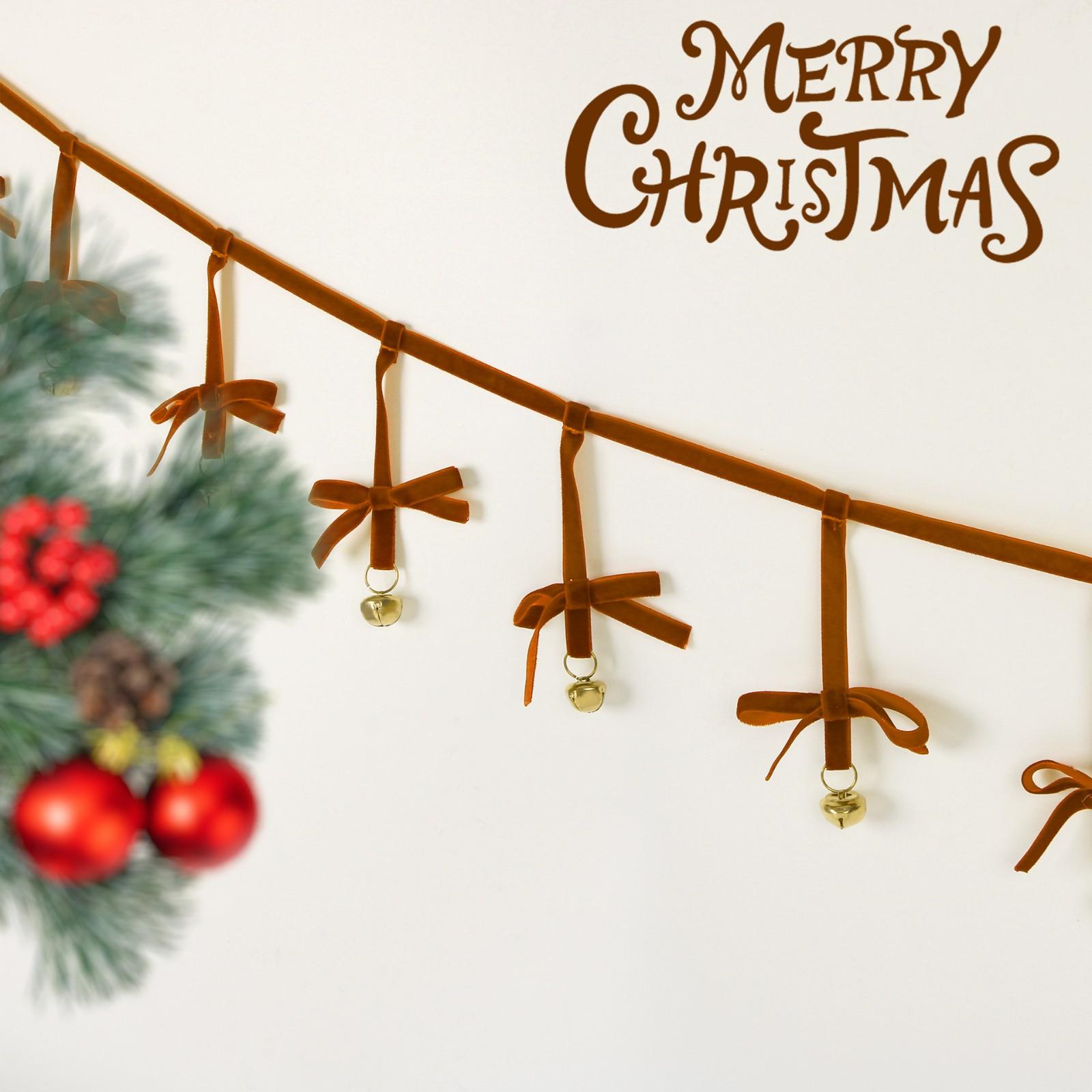 

Рождественская елка колокольчик бабочка кружево маленькая подвеска атмосфера украшения реквизит One Size коричневый