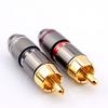 HI-FI 6mm RCA Male Adapter Cable Wire Connector Gold Plated RCA Plug