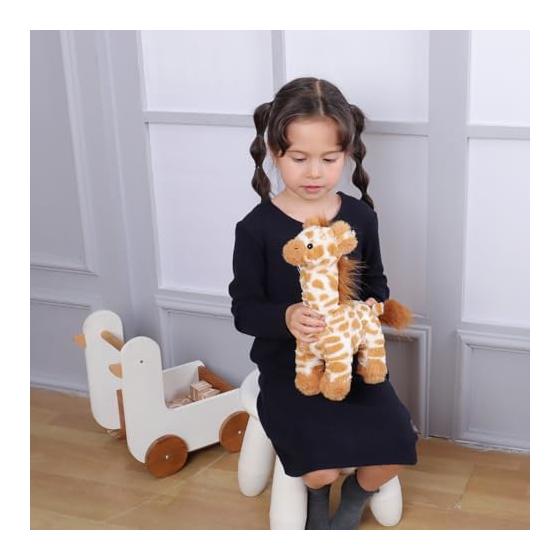 Apricot Lamb Meadow Giraffe Plush Toy, Soft and Cute, Fluffy Meadow Giraffe 30cm for Suitable for Boys and Girls