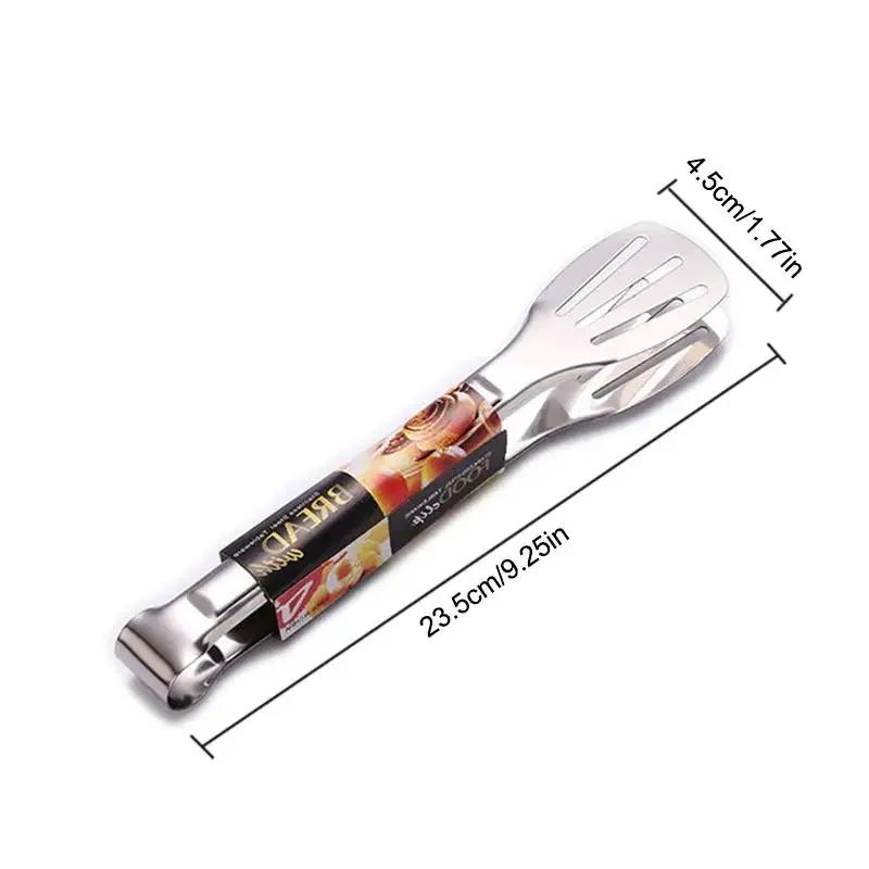 Anti Heat Salad Bread Serving Tongs, Barbecue Tongs, Non-Stick Food Tongs, Stainless Steel BBQ Tool, Bread Clip