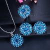 Ki0018 Jewelry Bridal Jewelry Set Zircon Necklace Earrings Ring Set