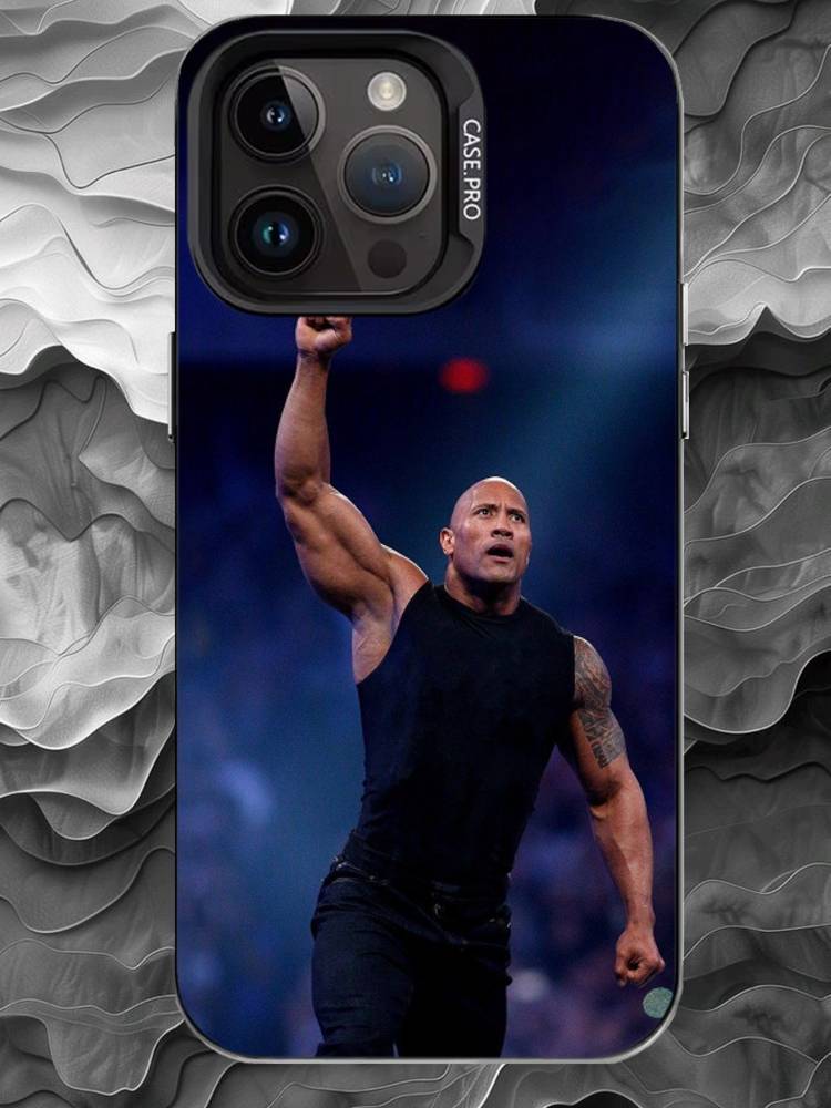 D-Dwayne Johnson Phone Case For iPhone 17 16 15 14 13 12 11 Pro Max Plus Silver Matte Black Cover iPhone14Pro