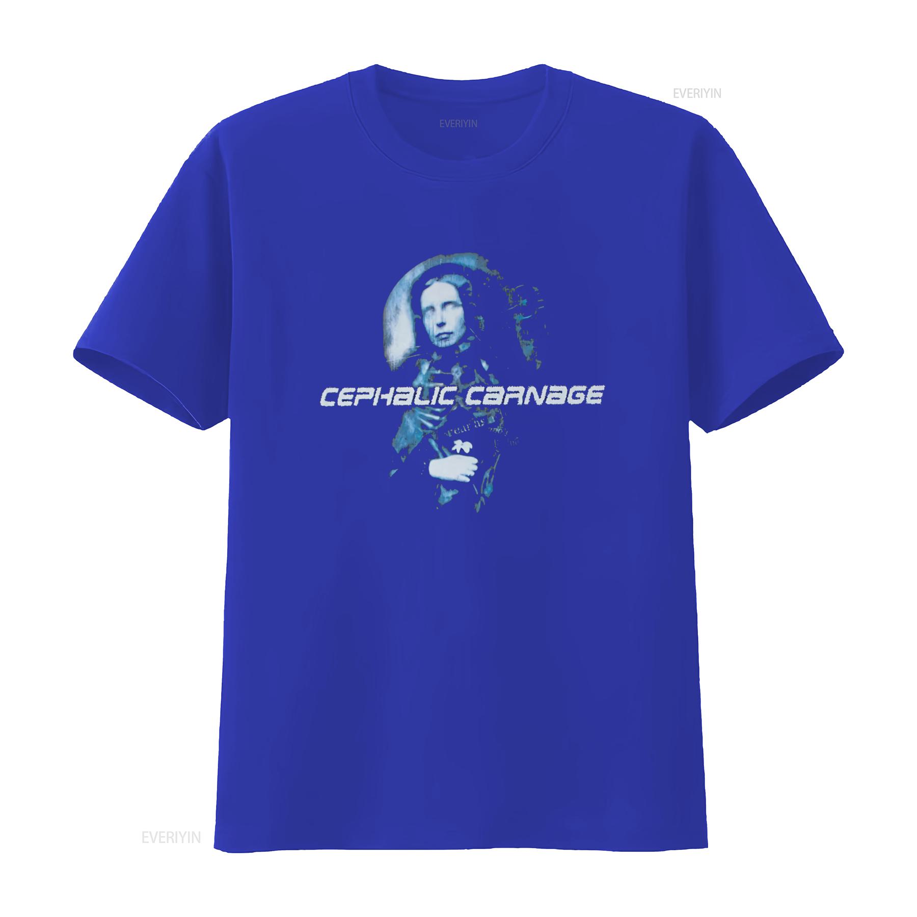 Mens Cephalic Carnage Anomalies T Shirt XX Large Black Unique Design for Metal Fans vintage Washed streetwear Breathable S
