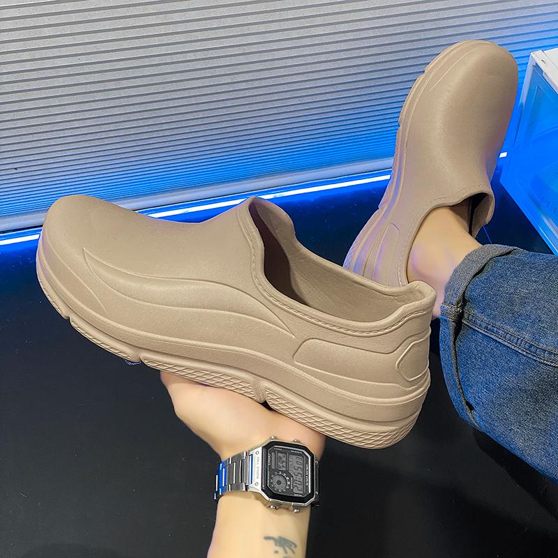 New Work Shoes Men Platform Fashion Kitchen Waterproof Indoor Garden Anti Slip Sports Outdoor Couple Chef Shoes Large Size 36-45
