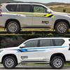 2PCS Sport Car Door Waist Lines Stripes Vinyl Decal For Toyota Prado Land Cruiser Auto Body Door Side Decor Stickers Accessories