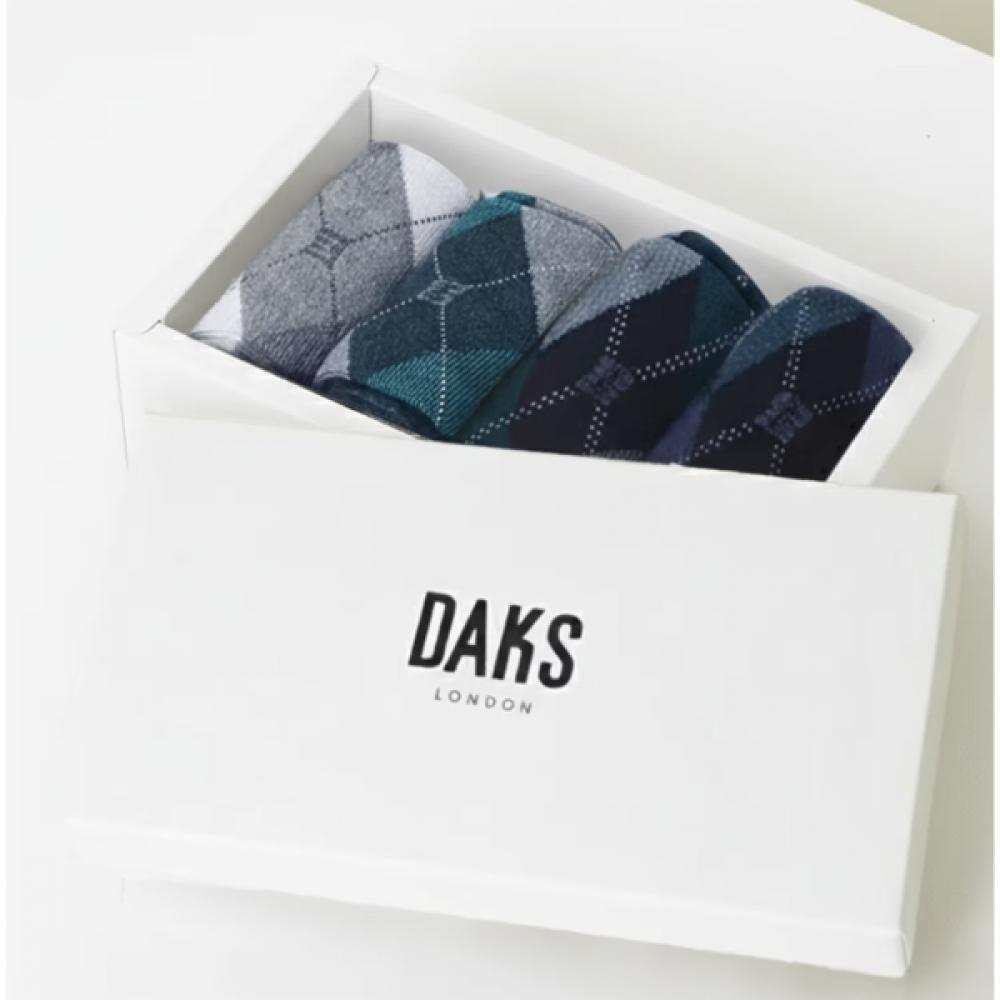 DakS Men S Mixed Argyle Pattern 4 Pack dbSS6e905bk Single option