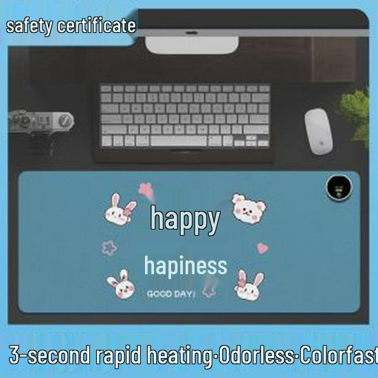 Electric Heated Mouse Pad & Desktop Mat - Waterproof, Constant Temperature Hand Warmer for Office & Students