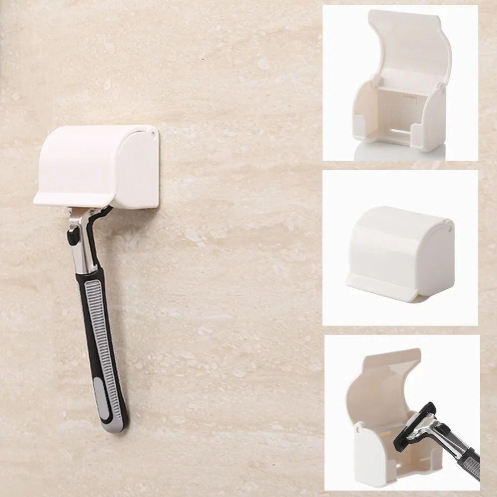 Free Punch Men Razor Hanger Plastic Shaver Holder Bathroom Essentials Toothbrush Holder  Razor