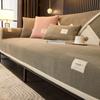 Modern Corduroy Sofa Cover Non-slip Embroidery Label Sofa Covers Autumn Winter Thickening Couch Cover Solid Color Woven Sofa Mat