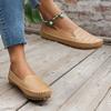 Solid-color retro women's flat loafers are trendy, comfortable and low-heeled