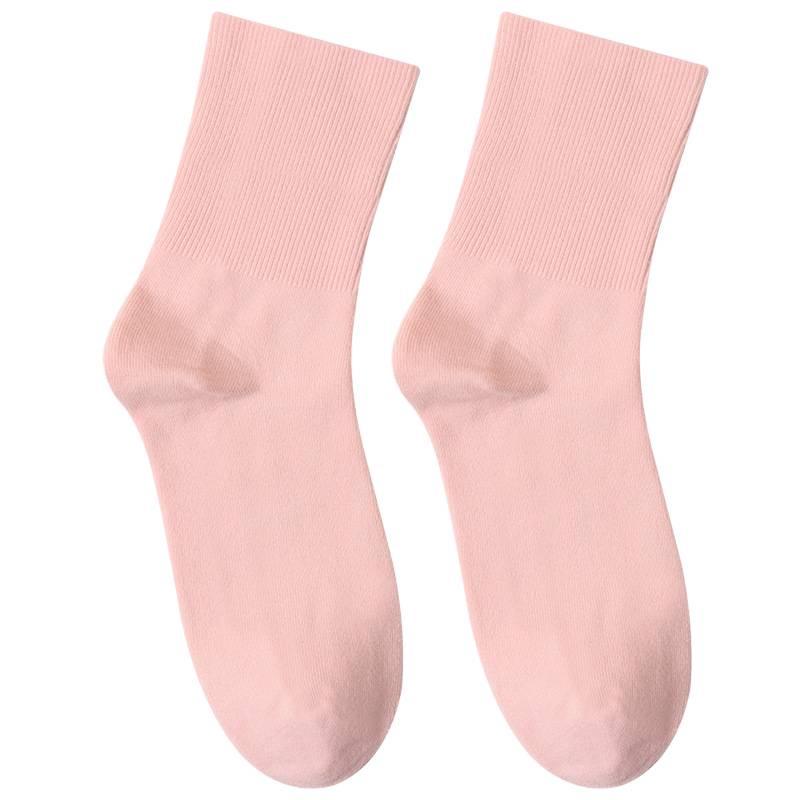 Women's Loose Fit Postpartum Socks: Non-Constricting, Double-Needle, Odor-Resistant, Sweat-Absorbing, Mid-Calf for Swollen Feet, All-Season.