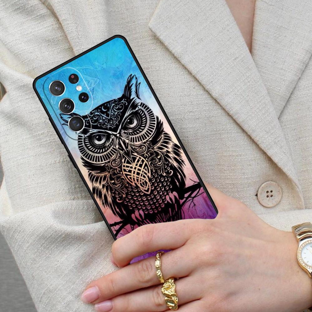 Owl Animal Pattern Cell Phone Case for Samsung Galaxy S26 Ultra S25 S24 S23 S22 S21 S20 Note10 Cover