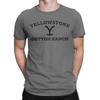 Yellowstone Dutton Ranch Men T Shirts  Unique Tees Short Sleeve Crewneck T-Shirts 100% Cotton Gift Idea Clothes