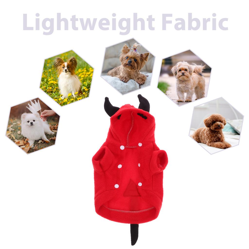 Three-Dimensional Devil Pet Costume Dog Clothes Small Dog Warm Coat for Outdoor Activities Party Clothing Pet Clothes