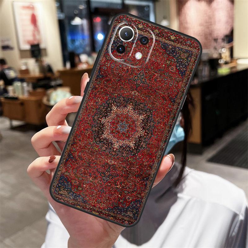 Persian carpet Floral pattern Case For POCO F3 F4 X4 GT F5 M5 X3 X5 Pro Cover For Xiaomi 11 12 Lite 13 11T 12T Pro Case
