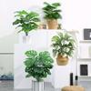 Large Green Palm Leaves 9-24 Forks Artificial Plants Fake Plants  Office Desktop Decoration