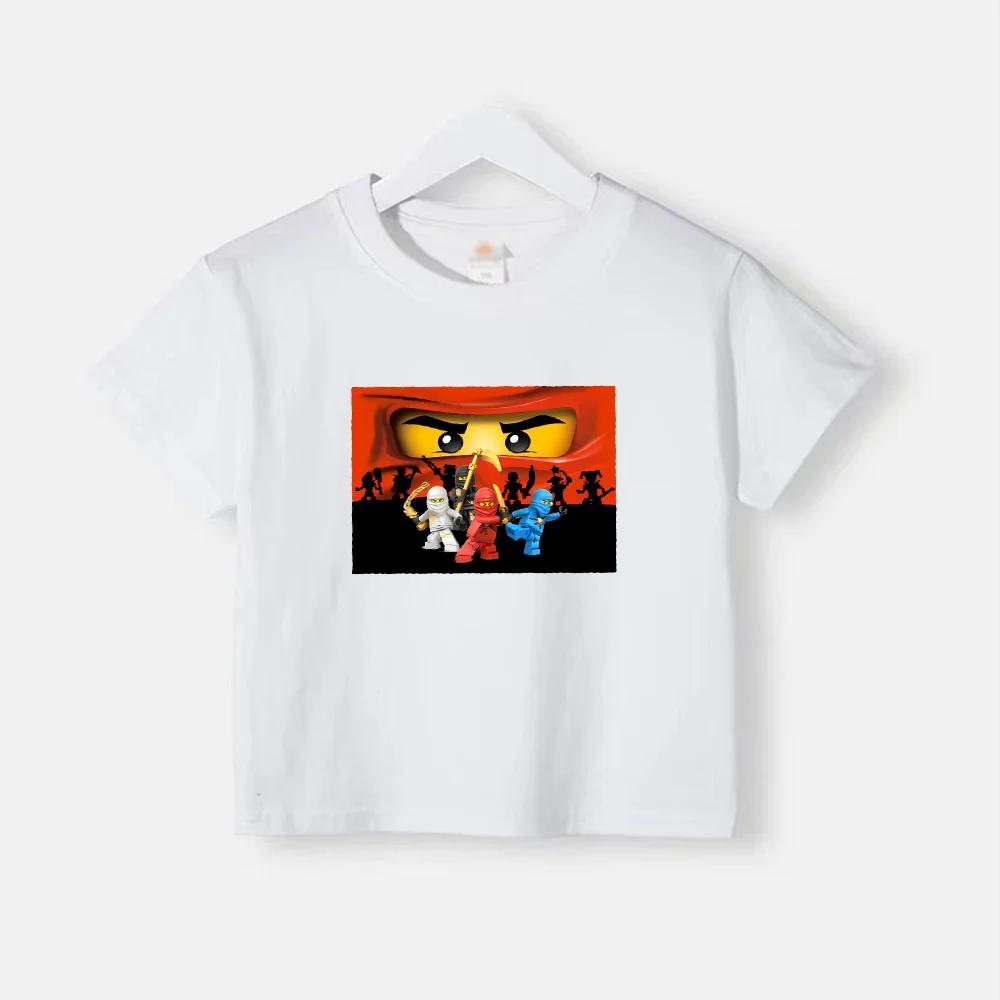 Sommer bedruckte Kinder T-Shirts Oberteil Baumwolle Teenager Junge Mädchen Kleidung Lässig Puppe Rundhals Kurzarm