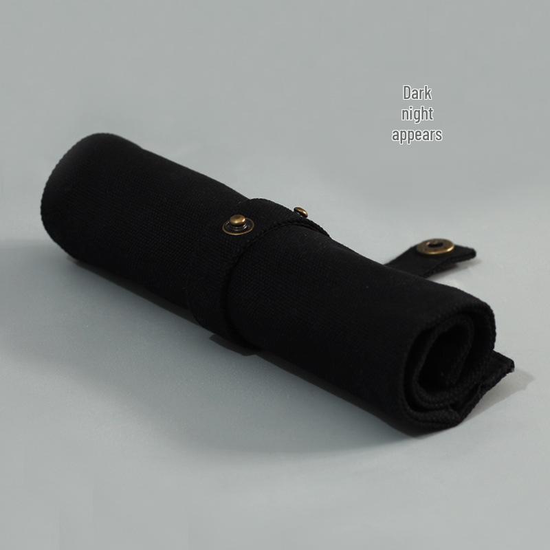 Japanische Retro Literarische Canvas Roll-up Stiftetasche für Studenten - Groß, Mittel, Klein