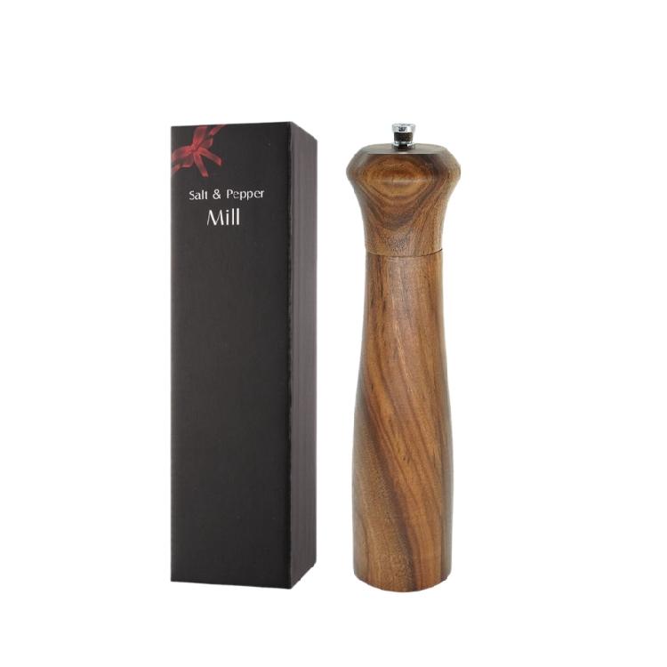 

Functional Wood Grinder Customizable Coarseness Salt and Peppers Grinder Elegant Wood Mill Kitchen Utensils