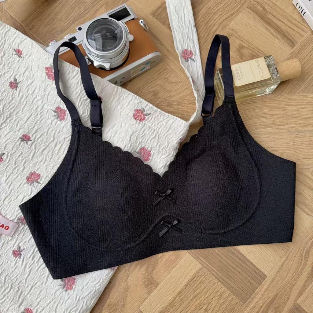 Sweet floral female seamless steel ring collection breast anti-sagging big breasts small thin bra
