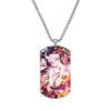 Demon Slayer Kimetsu No Yaiba Tanjiro Nezuko Stainless Steel Color Printed Dog Tag Necklace Anime Cosplay Accessory Gift For