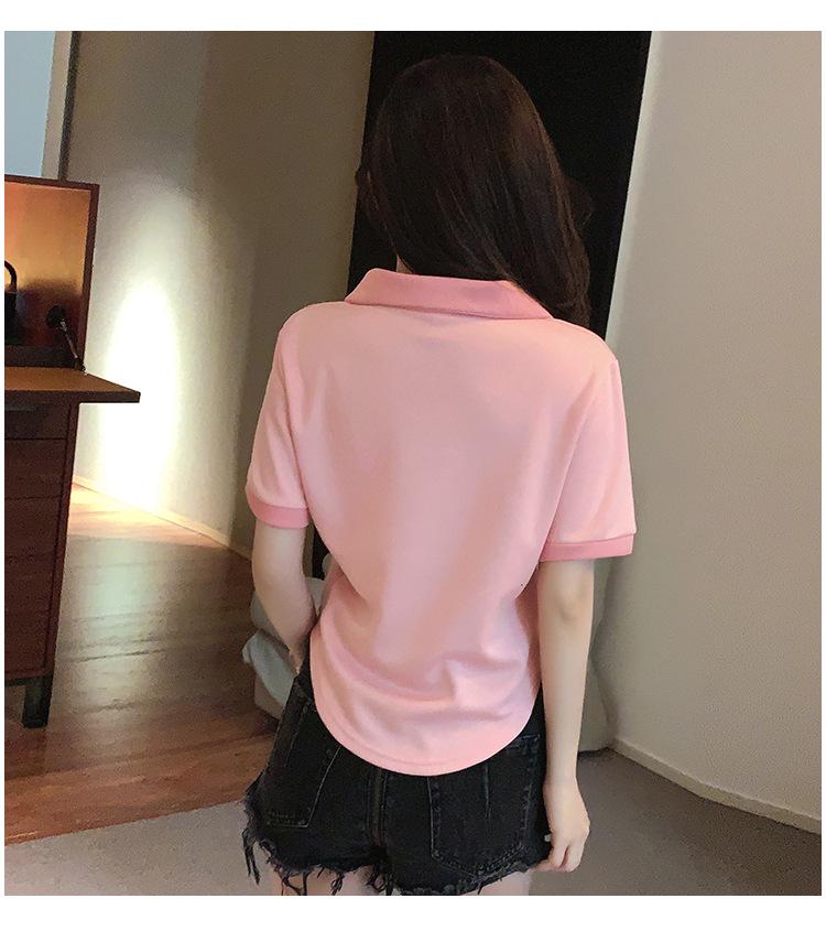 Women's Chic Loose-Fit Short-Sleeve Polo Top